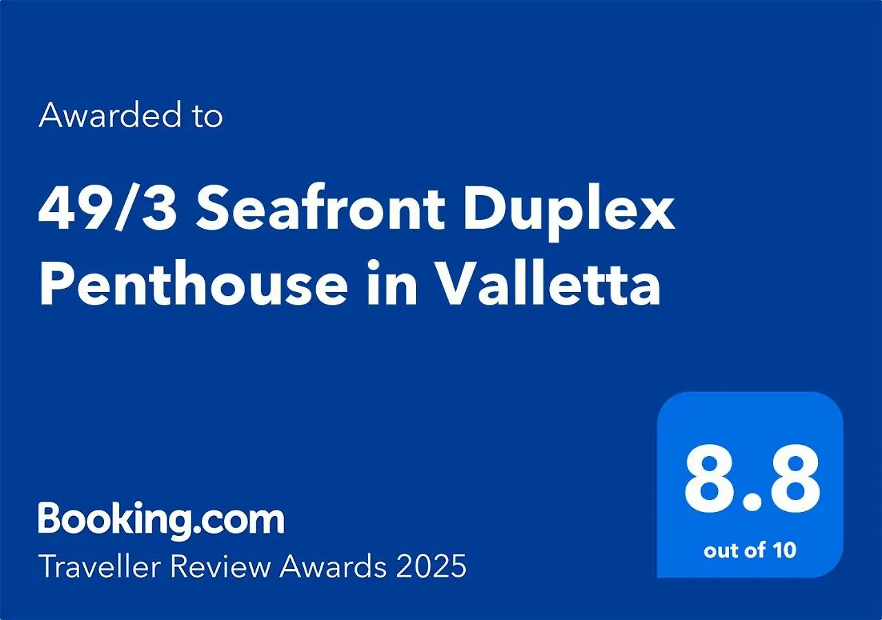 49/3 Seafront Duplex Penthouse In Valletta Apartment